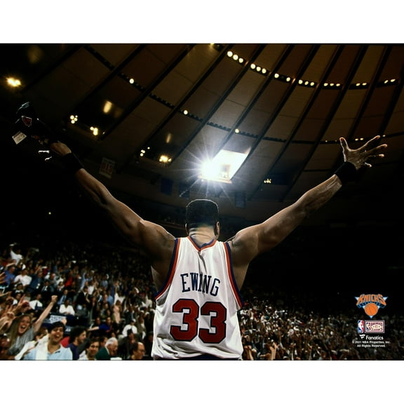Patrick Ewing New York Knicks Unsigned Hardwood Classics Celebration Photograph