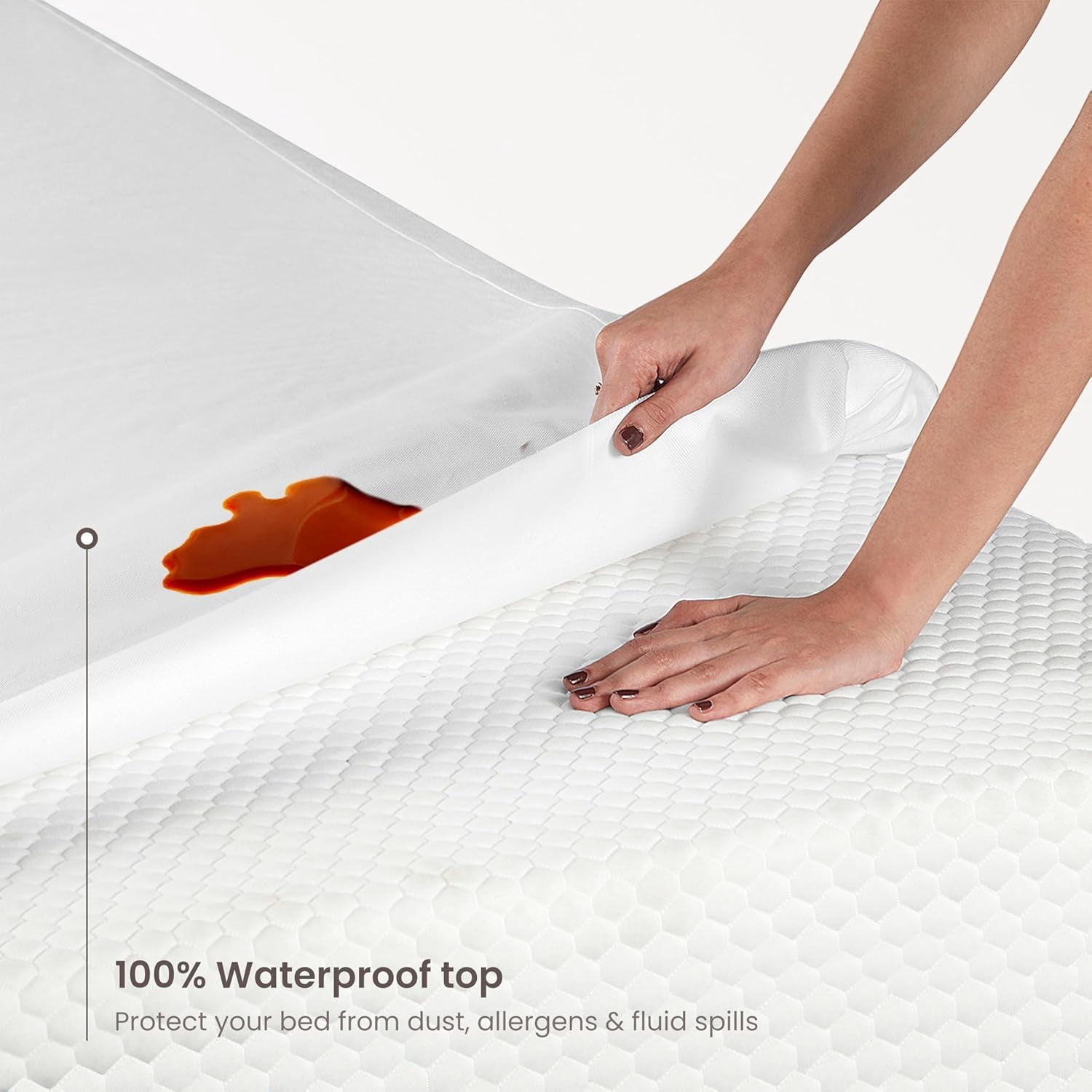 Bioweaves Organic Waterproof Mattress Protector – GOTS Certified Organic Cotton Crib Mattress Cover with Breathable Piqué Weave top Layer – 20 Inch Deep Pocket, White