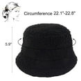 thumbnail image 3 of Bucket Hats Winter Bucket Vintage Cloche Warm Faux Wool Outdoor Fisherman Cap Caps Gifts, 3 of 5