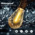 thumbnail image 5 of YIMIEMIT S14 LED 50ft Outdoor String Lights 24+1 Shatterproof Waterproof Bulbs for Patio Cafe Bistro, 5 of 12