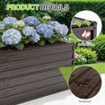 thumbnail image 3 of Leumius 1-Pack 8x4x2 FT Metal Raised Garden Beds, Reinforced Rustproof Colored Steel Planter Boxes for Vegetables, Flowers, Herbs and Succulents Walnut, 3 of 8