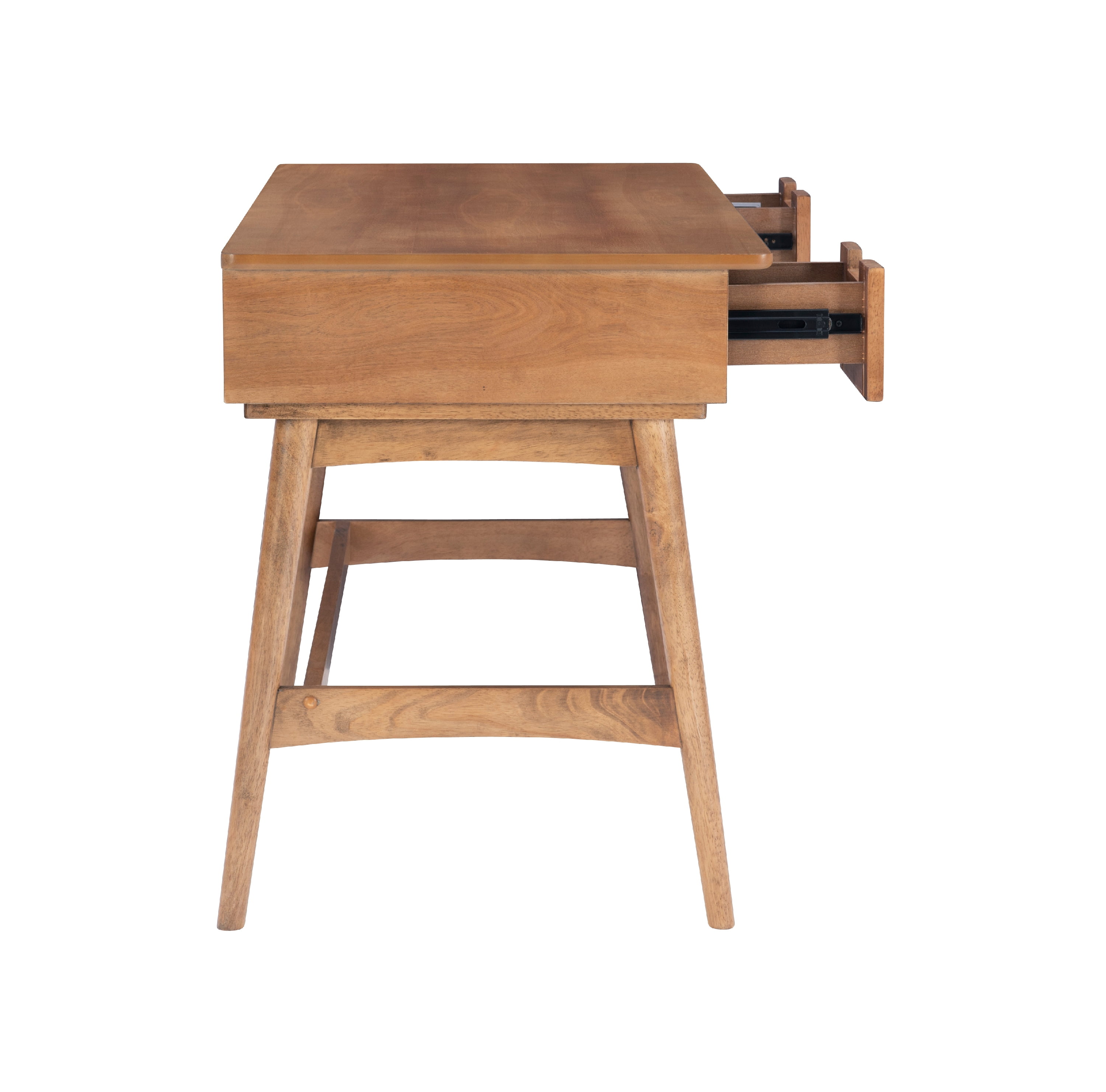 Linon Howry 3-Drawer Rattan Writing Desk, 51" W x 23" D, Natural Finish