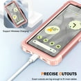 thumbnail image 5 of ELEHOLD Rugged Case for Google Pixel 7a Hard PC Soft Silicone Hybrid Shockproof Scratch-Resistant Anti-Fingerprint Slim Thin Case for Google Pixel 7A,Rosegold, 5 of 6