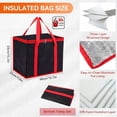 thumbnail image 6 of 3 Pack Cooler Food Delivery Bag, Insulated Grocery Bags Insulated Cooler Bag for Hot or Cold Food Delivery, Groceries, Travel, Shopping(Black & Red), 6 of 7
