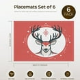 thumbnail image 2 of Christmas Aesthetic Placemats for Cafe Dining Table Home Washable Simple Drawing Entry Mat Whimsical Durable Door Mat Outdoor Entrance 6Pcs 17.7x13 Inches, 2 of 6