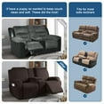 thumbnail image 5 of KINCAM Recliner Loveseat Slipcovers with Console Stretch 4-Pieces Reclining Couch Covers for Pets Furniture Sofa Cover, Coffee, 5 of 9