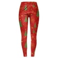 thumbnail image 5 of Dmsael Womens Christmas Joggers Christmas Leggings for Women High Waisted Tummy Control Printed Soft Stretchy Workout Yoga Pants Watermelon Red,S, 5 of 6