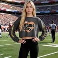 thumbnail image 5 of Gamivast Graphic Sweatshirts for Women Game Day Glitter Heart Football Crew Neck Long Sleeve Cropped Sweatshirts Pullover Tops Athletic Party Outfits, 5 of 5