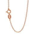 thumbnail image 6 of JewelStop 14k Solid Rose Gold 0.8 mm Cable Chain Necklace, Spring Ring Clasp - 18 Inches, 6 of 7