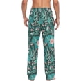 thumbnail image 7 of Men's Pajama Pants with Pockets Sleepwear Lounge Pants Stretch Casual Vintage Indian Tribal Ethnic Elephant, 7 of 7