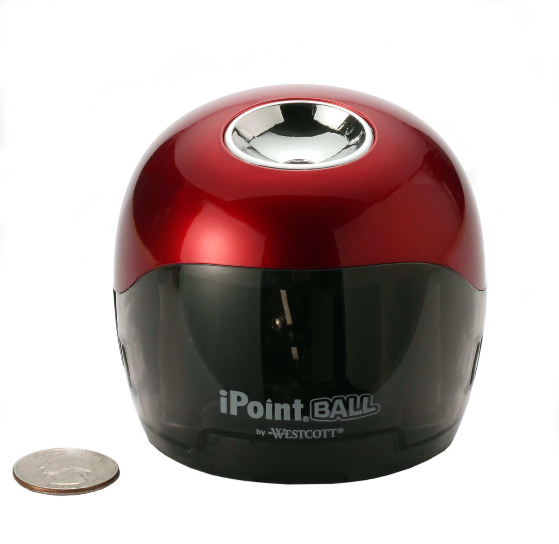 Westcott New iPoint Ball Battery Sharpener, for Office, 3w x 3d x 3 1/3h, Red, 1-Count - image 4 of 10