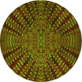 thumbnail image 1 of Ahgly Tapis Rond Lavable en Machine Intérieur Transitionnel Rouge Safran, 7 Pieds Rond, 1 of 7