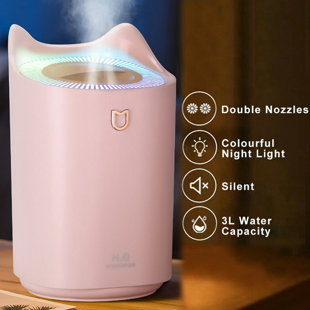 Portable Mini Humidifiers for Bedroom, Small Cool Mist Humidifier with