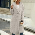 thumbnail image 2 of VISALY Long Cardigans Long Sleeve Cardigan Knit Long Sweaters for Women Lightweight Open Front Sweaters Oversized Knee Length Long Coats Chunky Cardigan Sweaters Cute Cardigans Beige Xxl, 2 of 6