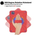 thumbnail image 6 of Kids Case for iPad Air 5th/4th, Shockproof Handle Stand Protective Cover for iPad Pro 11 Inch 2022/2021/2020/2018 & iPad Air 5/4 Case 10.9 Inch 2022 2020 with Pencil Holder & Shoulder Strap,Redblue, 6 of 12