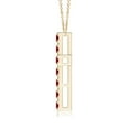 thumbnail image 2 of Angara Natural 1.65 Ct. Ruby Cross Pendant Necklace in 14K Yellow Gold for Women with 18 Inch Cable Chain, 2 of 8