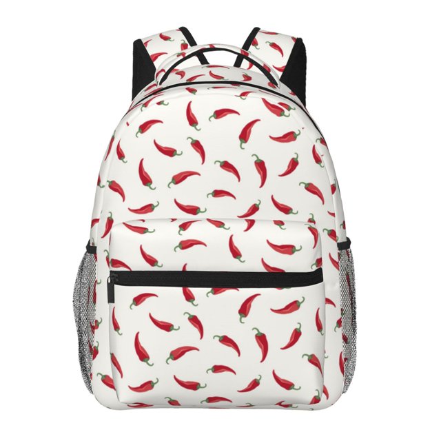 Balery Chili Mochila Escolar Impresa, Mochila Ligera para Viajes Casual, Mochila Duradera y Cómoda Multifuncional, Mochila para Laptop-One Size