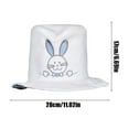 thumbnail image 3 of yulier Easter Bunny Hat for Kids Adults, Unisex Soft Velvet Bucket Hat, Easter Hat for Easter Holiday Party, Cute Rabbit Top Hat, Fisherman Hat Easter Gifts for Boys Girls, Blue, 3 of 6