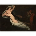 thumbnail image 2 of Ary Scheffer 14x11 Black Ornate Wood Framed Double Matted Museum Art Print Titled: Dante and Virgil Meeting the Shades of Francesca Da Rimini and Paolo (1851), 2 of 5