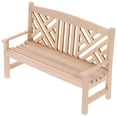 thumbnail image 1 of Miangastore 1pc Mini Scene Furniture Model Mini Bench Wooden Mini Double Chair Model, 1 of 8