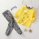thumbnail image 2 of Gibobby Conjunto de Sudadera y Leggings de Lana y niños pequeños, estampados de dibujos animados para niños, conjuntos de ropa de dormir de manga larga para niños(Amarillo, 3-4 Años), 2 of 4
