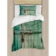 thumbnail image 3 of Ambesonne Industrial Aged Closed Metal Door with Lock Close Up in Retro Style Entrance Photo Duvet Cover Set, 3 of 3