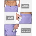 thumbnail image 5 of Men's Hiking Cargo Shorts Outdoor Travel Shorts for Men with Multi Pocket for Fishing Camping Casual Golf Purple 36, 5 of 6