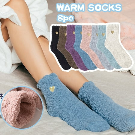 

8 Pairs Women Casual Sock Heart Cute Print Cotton Pattern Lady Socks Comfortable Soft Warm Winter Socks