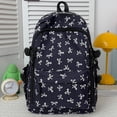 thumbnail image 6 of UJNDER Fashion Lightweight Bow Print Backpack 3 Piece Set for Daily Travel School and Casual Use Versatile Stylish Daypack,Navy,Mid, 6 of 6