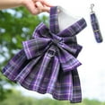 thumbnail image 1 of Bow With Breast Strap Dress Skirt Chihuahua Bulldog Lattice Collar Dog Harness Puppy Dress Pets Clothes PURPLE XS SKIRT, 1 of 8