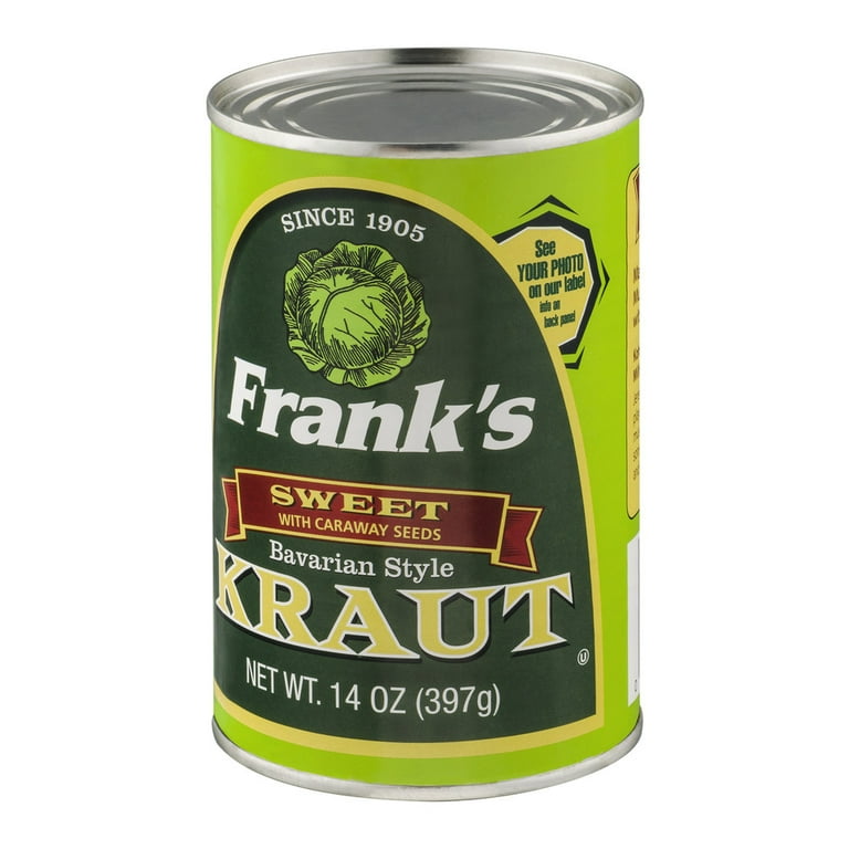 Frank's Sweet Bavarian Style Sauerkraut, 14 oz Can - Walmart.com
