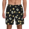 thumbnail image 3 of Uemuo Daisy Pattern Mens Swim Trunks Quick Dry Board Shorts with Mesh Lining, Stretch Beach Shorts Quick Dry No-Chafing Board Shorts-, 3 of 9