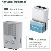Shinco 7,000 Sq.Ft Energy Star Dehumidifier with Pump, Ideal for Large Industrial Rooms and Home Basements, Efficient Moisture Removal and Humidity Control, 1.85 Gallons Water Tank