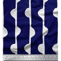 Soimoi Blue Cotton Voile Fabric Vertical Stripe Fabric Prints By Yard 42 Inch Wide