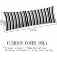 thumbnail image 4 of White and Black Stripe Body Pillow Cover Black and White Striped Throw Pillow Covers Modern Long Pillow Case Protector with Zipper Decorative Soft Rectangle Bed Pillowcases for Bedroom,Couch 20"x54", 4 of 6