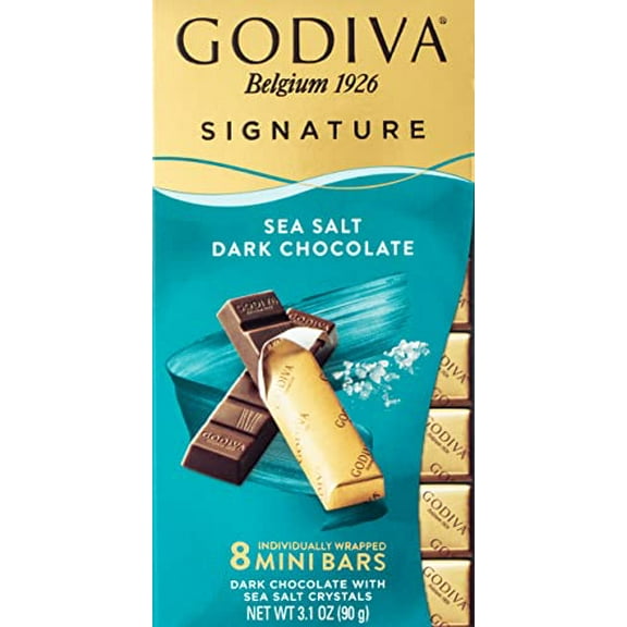 Godiva Signature Sea Salt Dark Chocolate Mini Bars - 3.1oz