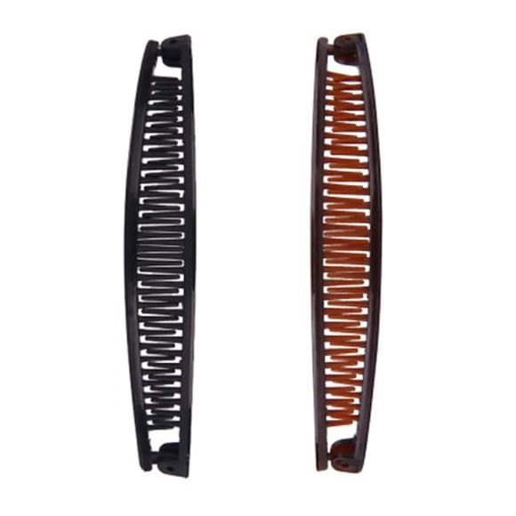 Juego de 2 peines y pinzas para el cabello vintage en negro y marrón, accesorios para el cabello largo y rizado grueso con garras deslizantes con agarre de pez, accesorios para el cabello para mujeres