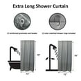 thumbnail image 4 of Grey Extra Long Shower Curtain Polyester 12 Rings 79"L x 71"W, 4 of 4