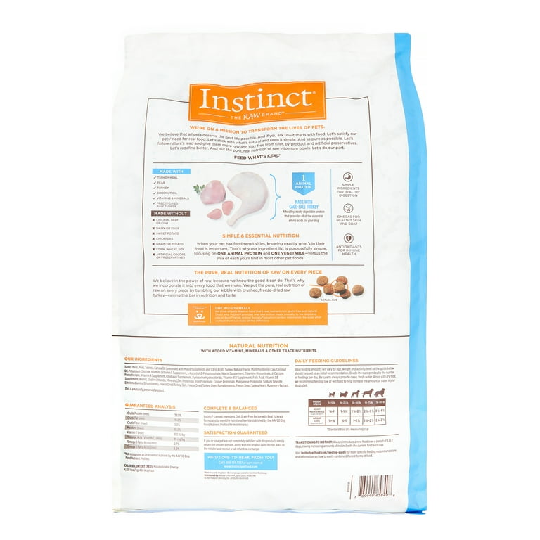 Instinct limited ingredient turkey dog food hot sale