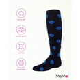 thumbnail image 6 of MeMoi Fun & Fuzzy Girls Polka Dot Cotton Blend Knee Socks - Girls - Female, 8, Blue Nights, 6 of 7