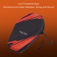 thumbnail image 3 of Double Table Tennis Paddle Case, Vivid Geometric Patterns, High Intensity EVA Material, Water and Dirt Resistant Table Tennis Paddle Cover Bag with Customized Metal Zipper, 3 of 7
