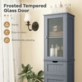 thumbnail image 6 of Giantex Tall Bathroom Storage Cabinet, Narrow Slim Linen Tower, Freestanding Floor Cabinet, Grey, 6 of 8