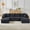 Dark Grey, variant on Vanress 133" U-Shaped Modern Sofa Modular Sectional Cloud Couch with Storage & Cupholders, Deep Seat Boneless Couches Corduroy Sofa for Living Room, Bedroom and Apartment, Black