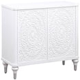 thumbnail image 2 of Newboti Furniture Angus White 2-door Mandala Accent Cabinet Distressed BN.7524, 2 of 13