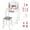 White, variant on INFANS Kids Vanity, 2 in 1 Wooden Princess Makeup Table and Stool Set with Tri-Folding Detachable Mirror 10 Accessories, Toddler Pretend Beauty Dressing Play for Girls Aged 3+