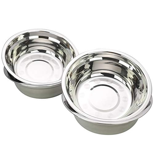 Zerdyne 4-Pack Small Kitchen Salad Bowls, Stainless Steel Prep Metal Mixing Bowls
