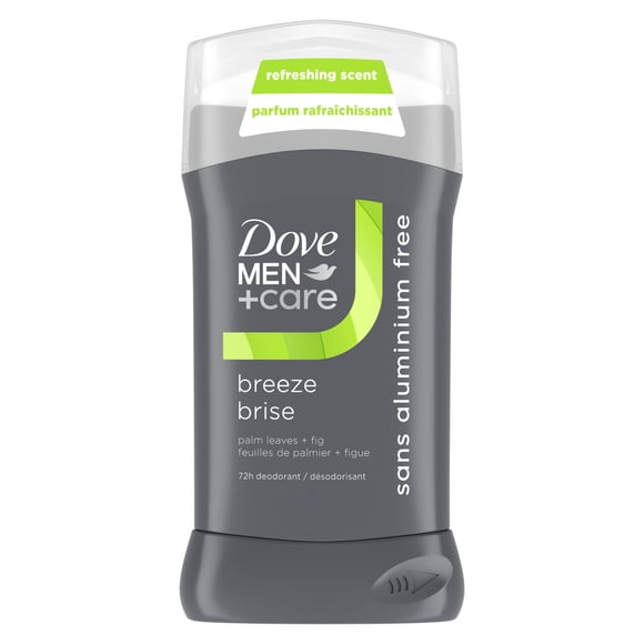 Dove Men+Care Déodorant en bâton Breeze Feuilles de palmier + Figue, 85 g