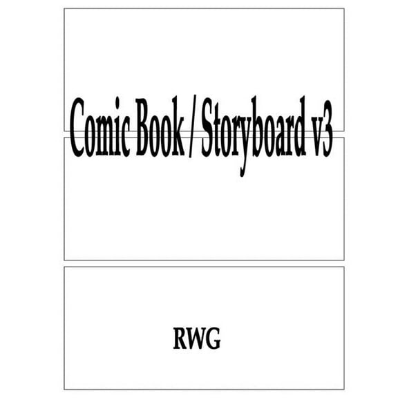 Comic Book / Storyboard v3: 50 Pages 8.5" X 11" (Paperback)