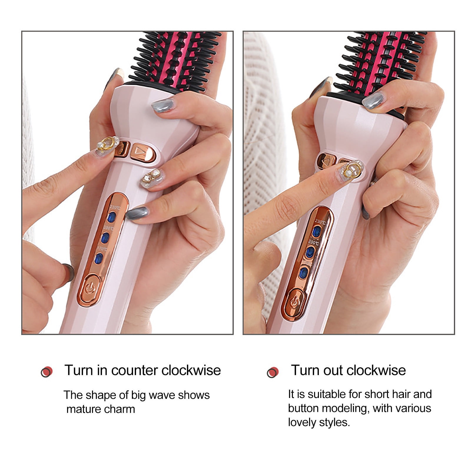 WQJNWEQ Clearance 2 in 1 Hair Dryer Brush Automatic Rotating Roller Hot Air Styler