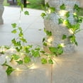 thumbnail image 4 of 6.56/16.4/32.8 FT Artificial Ivy Sunflower Rose Garlands with 20/50/100 LED String Light Fake Vines for Bedroom Decor Greenery Faux Hanging Plants Decor for Home Kitchen Garden Office Wedding Wall, 4 of 5